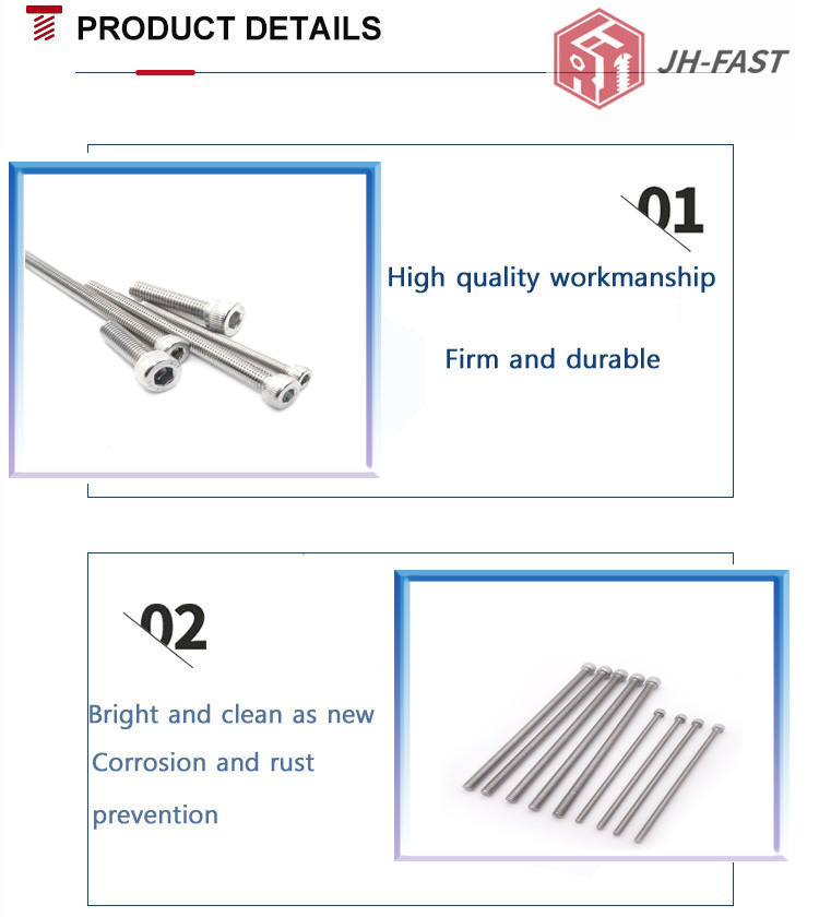 Hex socket head cap screws SS304 stainless steel DIN 912 bolts for OEM Customized Service