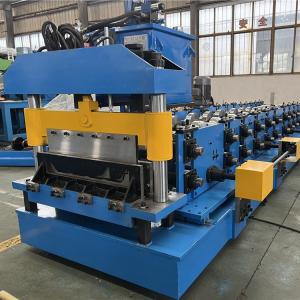 China Post Cutting Standing Seam Roll Forming Machine 15 Stations With Rib Rollers on sale