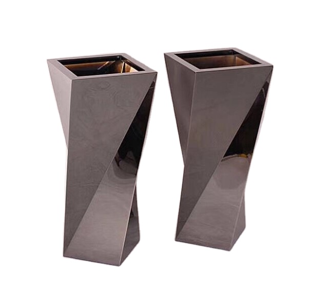 Indoor metal creative flower planter pot galvanized metal flower pots