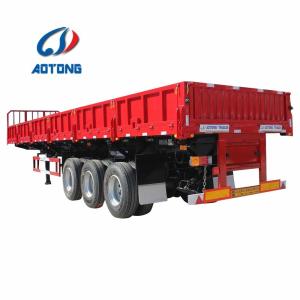 Quality Suspension leaf springs steel sidewall side tipping flatbed trailers with side curtain wholesale