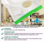 FOOD GRADE SILICONE: Strong, Thick 100% Durable Silicone Food Bags, Non-Toxic,