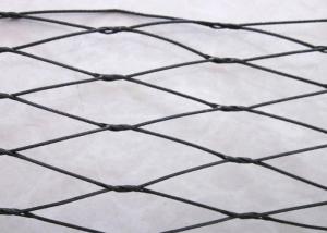 Quality Woven 1.2mm Stainless Rope Mesh Black Oxide Bird Aviary Enclosure 316 For Zoo wholesale