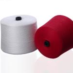 Green Polyester Dyed Yarn 50 / 2 , Eco - Friendly Polyester Twisted Yarn Good
