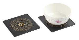 Quality Multicolor Heat Resistant Coasters Set With Assorted Designs - 6-Pack wholesale