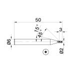 Uncoated 3 Flutes Cemented Carbide End Mill for Aluminum