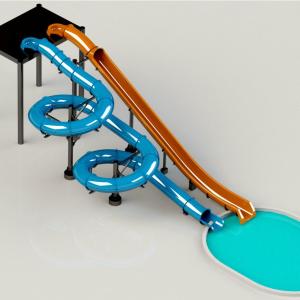 Quality 5-10m Height Aqua Water Slide For Hotel Park Fun Weather Resistance wholesale