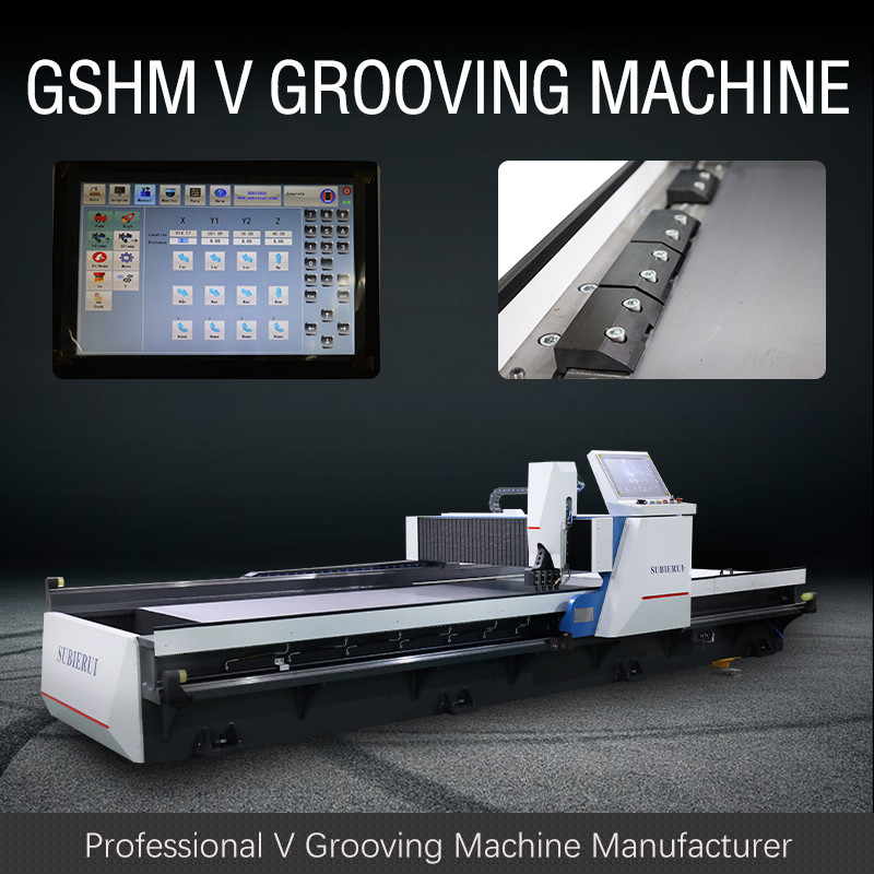 Touch Screen High Speed V Grooving Machine For Kitchen Cabinet Stainless Steel Processing