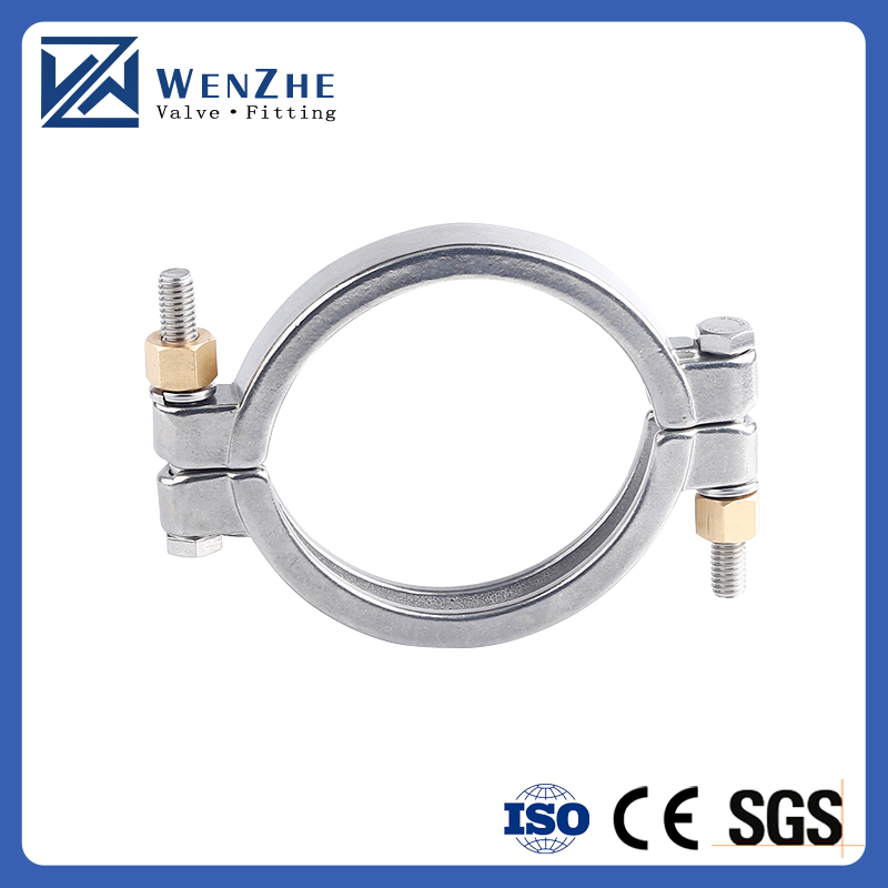High Pressure Double Pin Clamp Standard Measurement System INCH Suitable for Sanitary