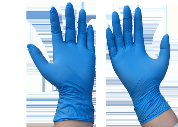 OEM Nitrile Medical Examination Gloves / Nitrile Surgical Gloves Anti - Dust