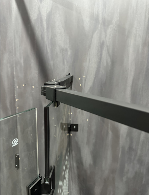 Customizable Shower Enclosure With Matt Black Profile And Printing Glass For Luxurious