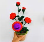 New Creative Luxury Handmade Crochet Knitting Plants Flowers Handicraft Home