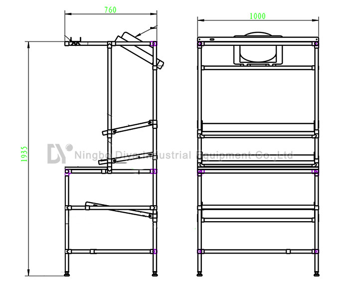 Standard Production Industries Workbench With Lean Pipe / Aluminium Profile