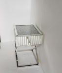 X shape Mirrored Diamond Stainless Steel Side Table