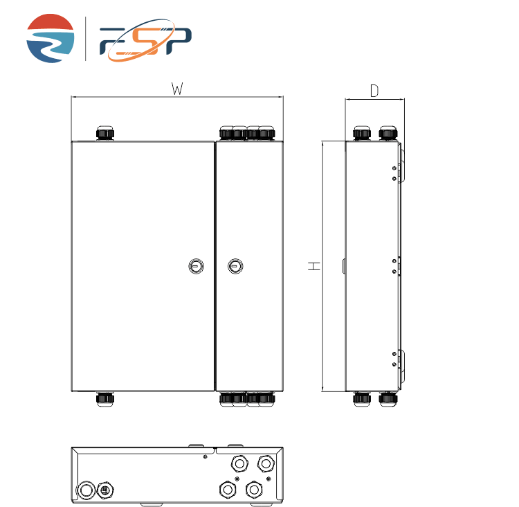 72/96 Cores SC Connector Indoor Fiber Optic Termination Box for Wired LAN Network Distribution