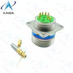 Threaded Gold Contact Crimp Connector MIL-DTL-38999 Series 3 Receptacle 7A