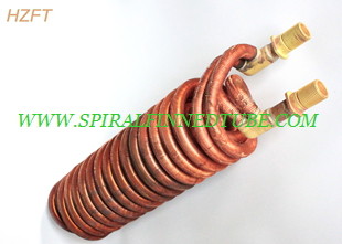High Fin Coil Heat Exchanger For Water Pumps In Pool / Spa Applications