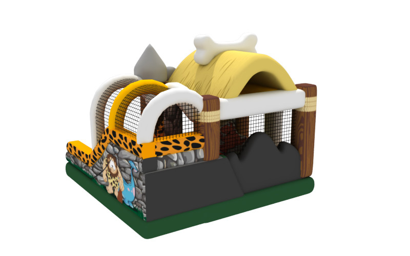 New Commercial Inflatable Stone Age Jumping Bouncy Castle Bed Primitive Man and Bone Theme Bounce House Slide Combo