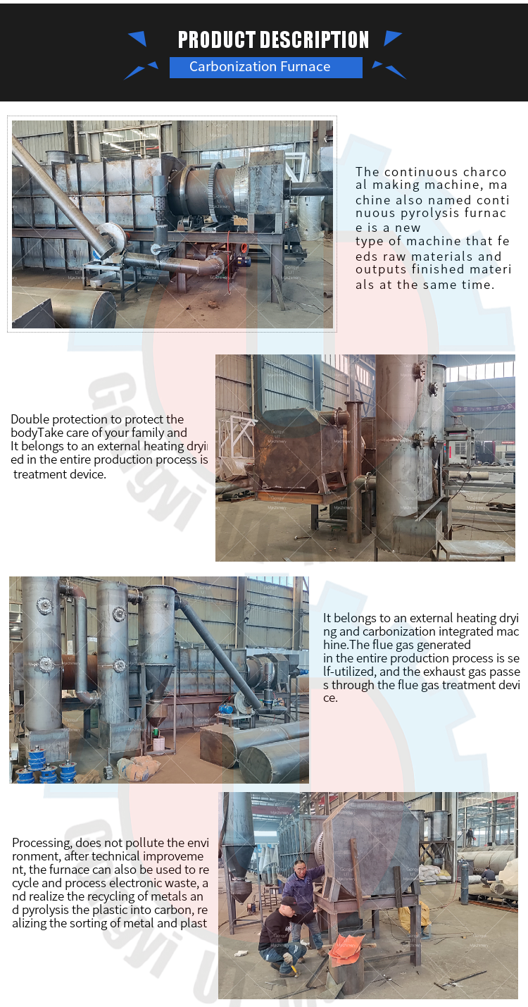 UT Machinery 22kw Retail Charcoal Carbonization Stove for Activated Carbon Production