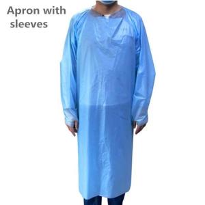 Quality Anti Virus CPE Gown , Breathable Long Sleeve Disposable Apron wholesale