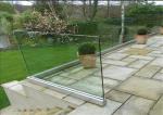 Aluminum External Frameless Glass Balustrade Channel Modern Handrail Design