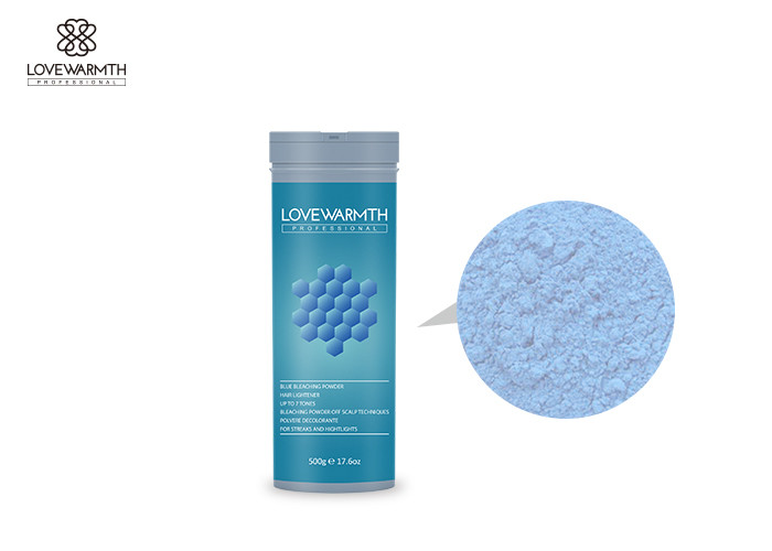 No Scalp Damage Blue Bleach Powder , Max 8 Tones One Step Gentle Hair Lightener