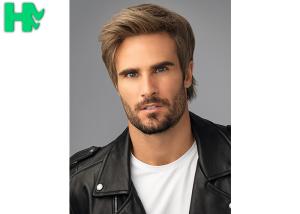 Quality Handsome Cozy Wavy Layered Synthetic Hair Men's Capless Wig , 6 Inches Mens Short Hair Wig wholesale