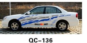 Quality UV offset printing Waterproof Custom Car Body Sticker QC-136G wholesale