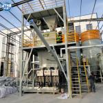 45kw Dry Mortar Machine With Twin Shaft Paddle Mixer Pressure 0.4 - 0.6Mpa