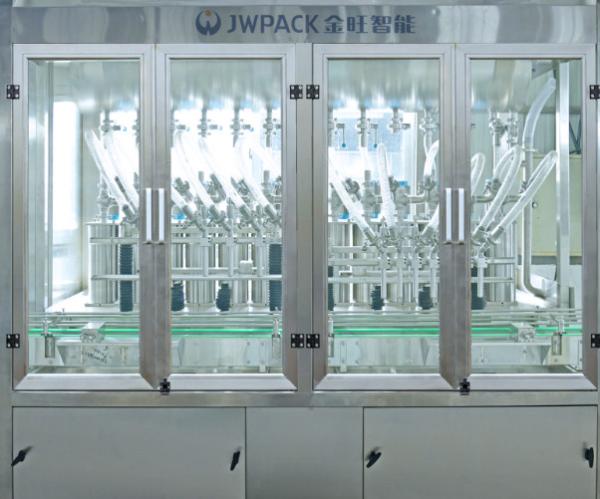12 Head Disinfectant Liquid Detergent Filling Machines System 1-5L 2500 BPH