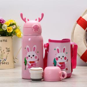 Quality Kids Water Bottle For School With Straw Lid , 16 Oz Stainless Steel Insulated Water Bottle For Kids wholesale