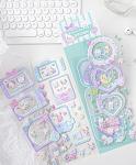 50 Sheets Pack Cartoon Sticker Sheet Smooth Surface For Business Use