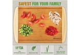 Bamboo 3 Piece Cutting Board Antimicrobial , Large Wooden Chopping Block