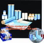 plastic drop cloth, PE drop cloth, plastic masking film, Taped clear HDPE