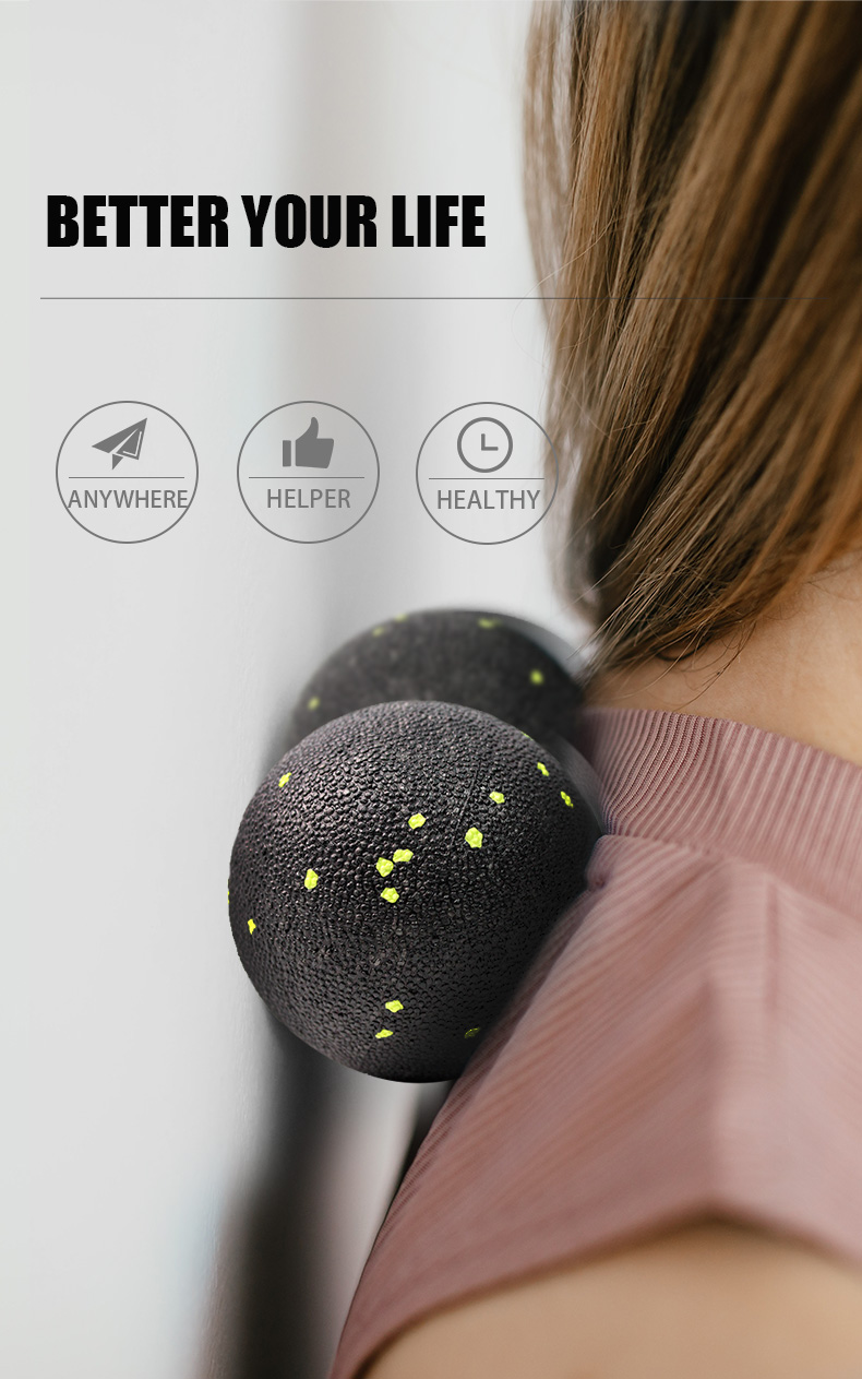 8CM X 16CM Foam Massage Balls Double Ball Foam Roller Pilates Exercises