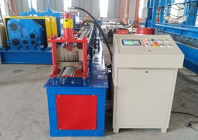Color Steel Rolling Shutter Profile Machine , Mould Cutting Door Panel Roll Forming Machine