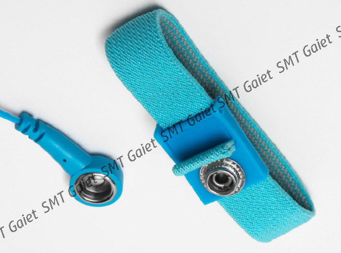 PVC Texture Material Esd Wrist Strap 18 Blue Color