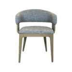Solid Wood Fabric Chair for Dining Room Customized Ash Wood Frame Hotel