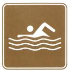 Tourist Attractions Brown Travelling Sign Reflective Film Sheet and Aluminum