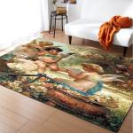 Landscape Cartoon Bedroom Floor Carpets Rug Under Dining Table Machine Washable