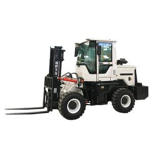 Quality Small Port Handling Equipments , 4wd 3 To 5 Ton Off - Road Hydraulic Forklift Truck Diesel Machines wholesale