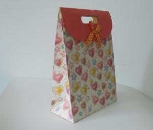 Quality fashion girl gift paper bag with bowknot wholesale