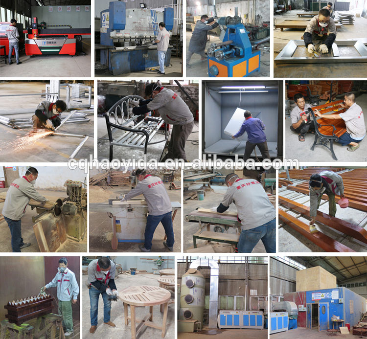 Outdoor L1400mm H750mm Steel And Wooden Bar Table Set