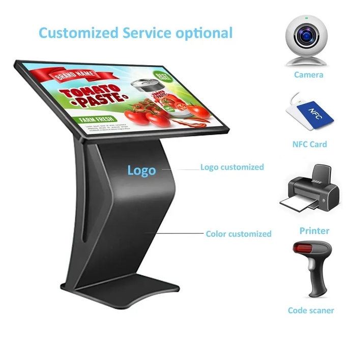 All In One Customer Service Kiosk Touch Screen Android Windows 21.5 32 43 55''