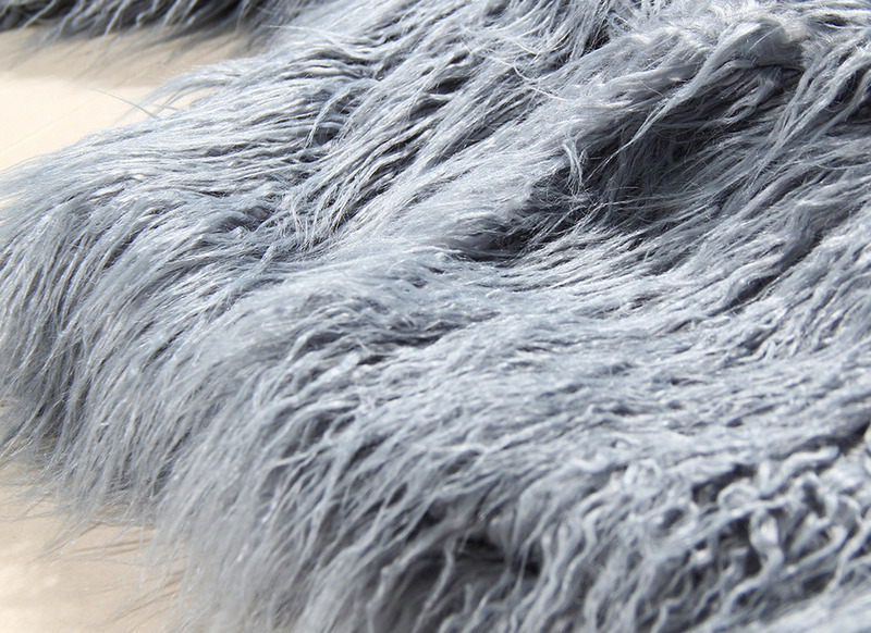 New Winter Style Fashion Woolen Faux Fur Collar Jackets Breathable Coated Fur Coat Women Winter