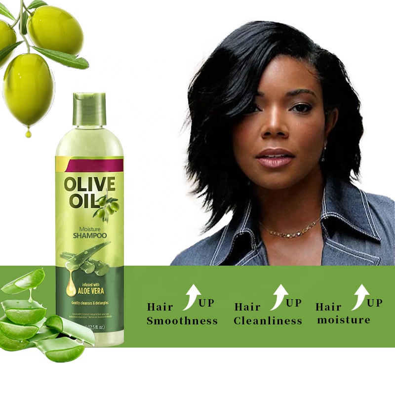 Organic Olive Oil Aloe Vera Shampoo and Conditioner Set for Curly Hair Care Products