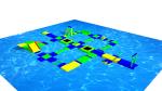Summer Inflatable Water Obstacles Airtight Park On Lake Ocean