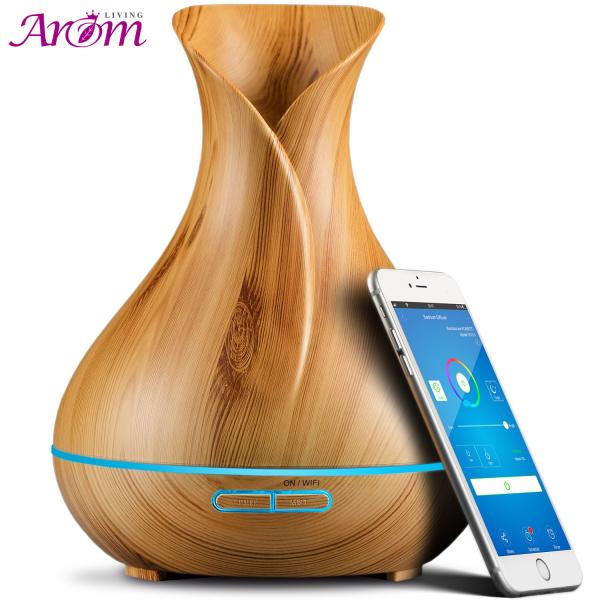 Smart Wi-Fi Aromatherapy Air Humidifier App Control Wood Essential Oil Aroma