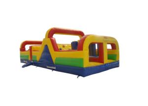 Quality Attractive Small Largest Inflatable Obstacle Course Bright Silk Printing Nontoxic wholesale