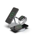 Black Zinc Alloy Night Light 5 in 1 Fast 15w Wireless Charger for phone
