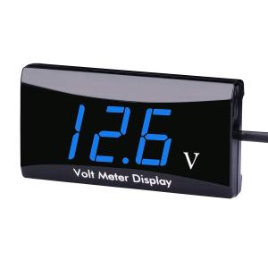 Quality ABS 39cm 12Volt Motorbike Motorcycle Volt Meter Mini LED Display wholesale